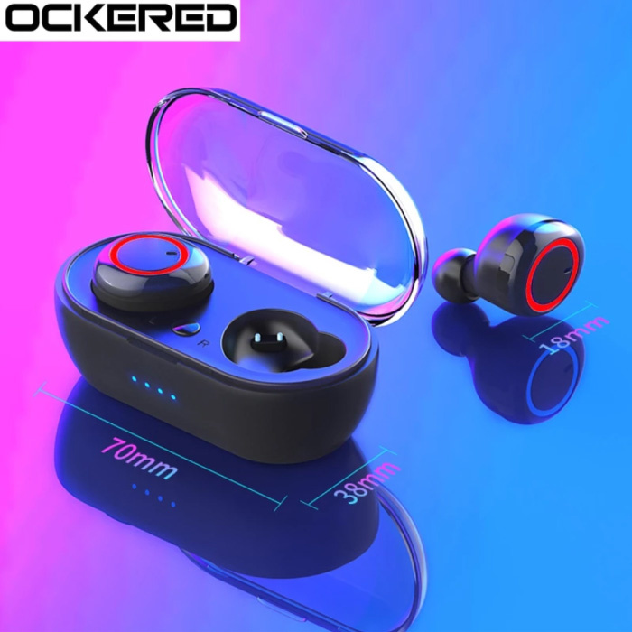 A2 Wireless Earphones Touch Control Earbuds TWS Bluetooth 5.0 Earphones Earbuds Earphones Black Red