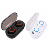 Ockered Écouteurs sans fil A2 - Écouteurs à commande tactile TWS Bluetooth 5.0 Écouteurs Écouteurs Écouteurs Noir-Rouge