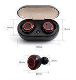 Ockered A2 Draadloze Oortjes - Touch Control Oordopjes TWS Bluetooth 5.0 Earphones Earbuds Oortelefoon Zwart-Rood