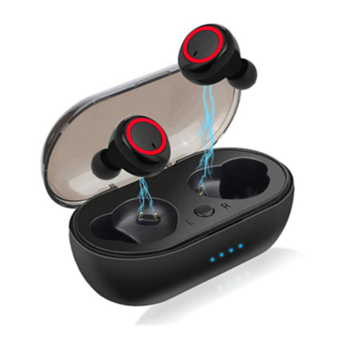 Auricolari Wireless A2 - Auricolari Touch Control TWS Auricolari Bluetooth 5.0 Auricolari Auricolari Nero-Rosso