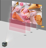 Thundeal PK YG300 Mini-LED-Projektor - Beamer Home Media Player Theater Kino Weiß