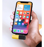 Stuff Certified® Mini Powerbank 3300mAh für iPhone Lightning - Externes Notfall-Akkuladegerät Blau