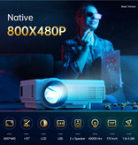 Vankyo Rozrywka C3MQ Projektor LED - Beamer Domowy odtwarzacz multimedialny Kino Cinema Czarny