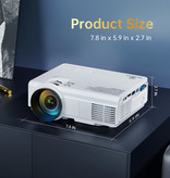Vankyo Rozrywka C3MQ Projektor LED - Beamer Domowy odtwarzacz multimedialny Kino Kino Biały