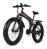 Shengmilo Faltbares Elektrofahrrad MX01 - Offroad-Smart-E-Bike - 500 W - 12,8 Ah Batterie - Rot