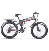 Shengmilo MX01 Foldable Electric Bicycle - Off-Road Smart E Bike - 500W - 12.8 Ah Battery - Red