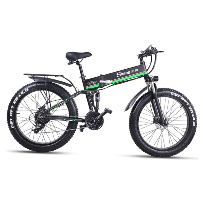 Shengmilo MX01 Vouwbare Elektrische Fiets - Off-Road Smart E Bike - 500W - 12.8 Ah Batterij - Groen