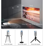 BYINTEK P7 Bluetooth Projector and Speaker - 8GB Version Android LED Beamer Home Media Player Theater Cinema Silver