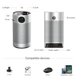 BYINTEK P7 Bluetooth Projector and Speaker - 16GB Version Android LED Beamer Home Media Player Theater Cinema Silver