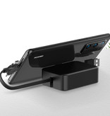 Ilano Cavo di ricarica retrattile 3 in 1 - iPhone Lightning / USB-C / Micro-USB - Cavo dati per caricabatterie da 1 metro Blu