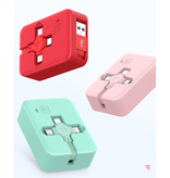 Ilano Cavo di ricarica retrattile 3 in 1 - iPhone Lightning / USB-C / Micro-USB - Cavo dati per caricabatterie da 1 metro Verde