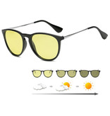 Cosysun Lunettes de soleil et lunettes de nuit 2 en 1 - UV400 et filtre polarisant pour homme et femme - Noir