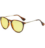 Cosysun 2 in 1 Sonnenbrille & Nachtbrille - UV400 und Polarisationsfilter für Männer und Frauen - Leopard