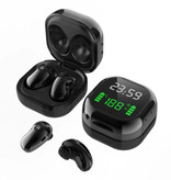 PJD S6 Plus Wireless Earphones with LED Screen - One Button Control Earbuds TWS Bluetooth 5.0 Earphones Earbuds Earphone Black