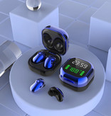 PJD Auriculares inalámbricos S6 Plus con pantalla LED - Auriculares con control de un botón TWS Auriculares Bluetooth 5.0 Auriculares Auriculares Azul