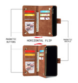 Stuff Certified® Samsung Galaxy Note 10 - Leder Geldbörse Flip Case Cover Hülle Brieftasche Coffee Brown