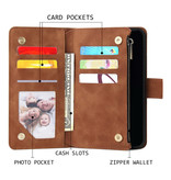Stuff Certified® Samsung Galaxy S21 Plus - Skórzany portfel z klapką Etui Wallet Brown