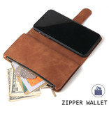 Stuff Certified® Samsung Galaxy S8 Plus - Skórzany portfel z klapką Etui Wallet w kolorze niebieskim