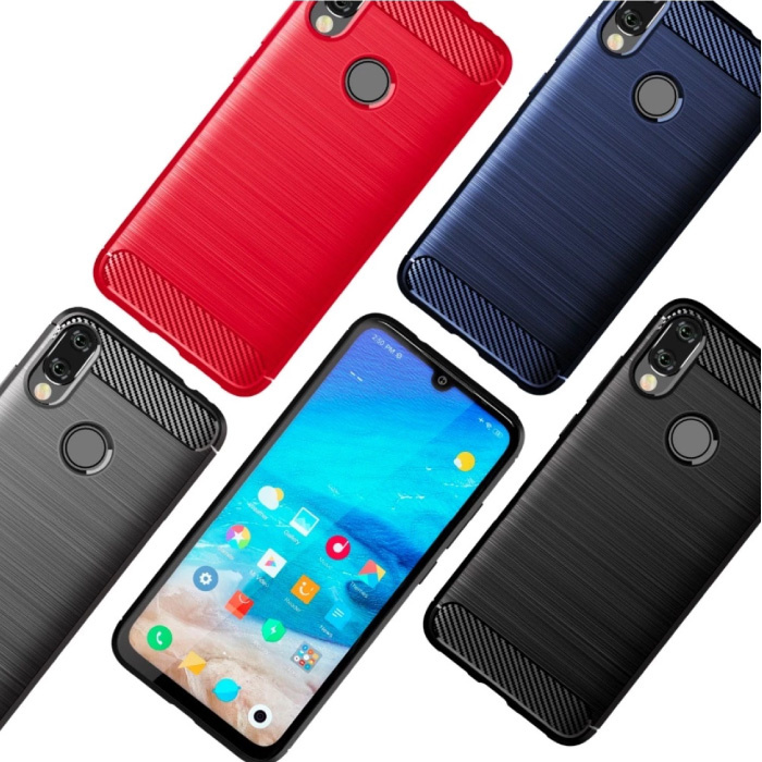 Stuff Certified® Etui Xiaomi Poco M3 - odporne na wstrząsy etui z włókna węglowego z TPU w kolorze czarnym