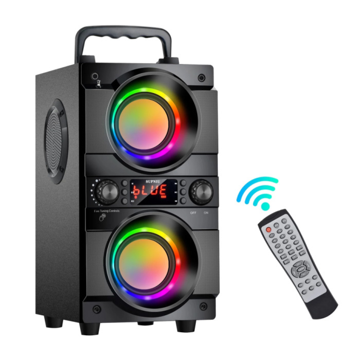 Altavoz inalámbrico A21 con RGB - 60W Altavoz inalámbrico Bluetooth 5.0 Soundbar Box Negro