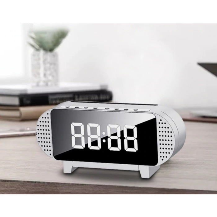 VITOG Reloj digital LED con altavoz - Reloj despertador Espejo despertador