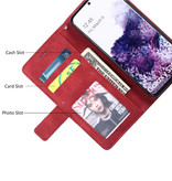 Stuff Certified® Samsung Galaxy A7 2018 - Leather Wallet Flip Case Cover Case Wallet Red