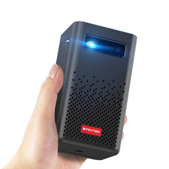 BYINTEK P20 LED Mini Projector met 5200mAh Batterij - Beamer Home Media Speler Zwart