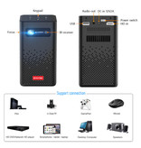 BYINTEK P20 LED Mini Projektor mit 5200mAh Akku - Beamer Home Media Player Schwarz