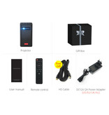 BYINTEK Mini proyector LED P20 con batería de 5200 mAh - Beamer Home Media Player Negro