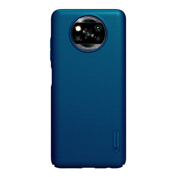 Funda Frosted Shield para Xiaomi Poco X3 Pro - Funda a prueba de golpes Cas Blue