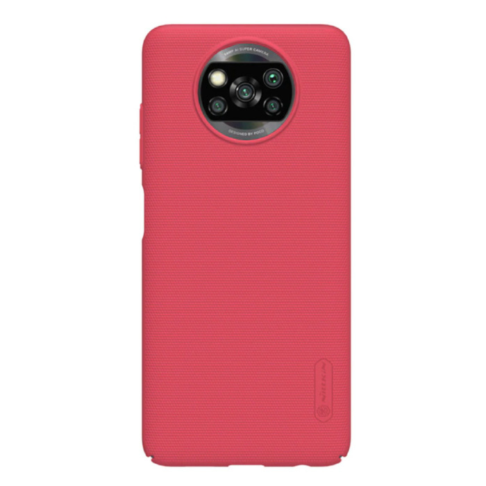 Funda Frosted Shield para Xiaomi Poco X3 Pro - Funda a prueba de golpes Cas Red