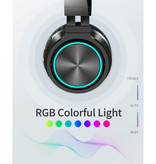 Esion Słuchawki bezprzewodowe - Zestaw słuchawkowy do gier Bluetooth 5.0 z redukcją szumów Czerwony