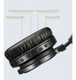 Esion Casque sans fil - Casque de jeu à réduction de bruit Bluetooth 5.0 Rouge