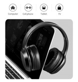 Lenovo HD100 Bluetooth Headphones with AUX Connection - Headset with Microphone DJ Headphones Black