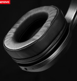 Lenovo Cuffie Bluetooth HD100 con connessione AUX - Cuffie con microfono Cuffie DJ nere