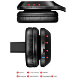 Lenovo Casque Bluetooth HD100 avec connexion AUX - Casque avec microphone Casque DJ Rouge