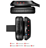 Lenovo HD100 Bluetooth-Kopfhörer mit AUX-Verbindung - Headset mit Mikrofon DJ-Kopfhörer Rot