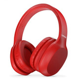 Lenovo Casque Bluetooth HD100 avec connexion AUX - Casque avec microphone Casque DJ Rouge