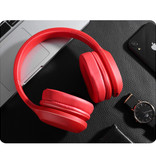 Lenovo Casque Bluetooth HD100 avec connexion AUX - Casque avec microphone Casque DJ Rouge