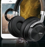 Lenovo Auriculares Bluetooth HD800 con conexión AUX - Headset Auriculares para DJ Negro