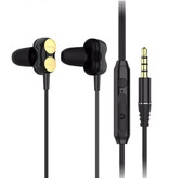 Lenovo H102 Earbuds with Mic and Controls - 3.5mm AUX Earpieces Volume Control Wired Earphones Earphone Black