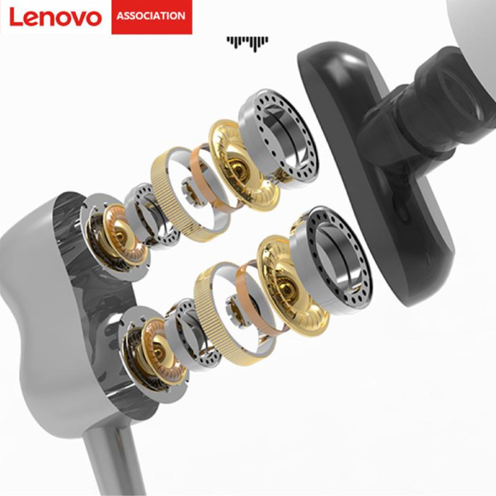 Lenovo H102 Earbuds with Mic and Controls - 3.5mm AUX Earpieces Volume Control Wired Earphones Earphone Black