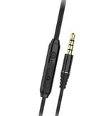 Lenovo H102 Oordopjes met Microfoon en Controls - 3.5mm AUX Oortjes Volumebeheer Wired Earphones Oortelefoon Zwart