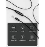 Lenovo Auriculares H130 con bolsa de almacenamiento - Micrófono y controles - Auriculares AUX de 3,5 mm Control de volumen Auriculares con cable Auricular Negro
