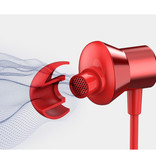 Lenovo H130 Earbuds with Storage Bag - Microphone and Controls - 3.5mm AUX Earpieces Volume Control Wired Earphones Earphone Red