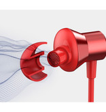 Lenovo H130 Oordopjes met Opbergtasje - Microfoon en Controls - 3.5mm AUX Oortjes Volumebeheer Wired Earphones Oortelefoon Rood