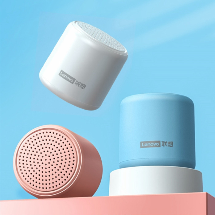 Lenovo Mini haut-parleur sans fil L01 - Haut-parleur sans fil Bluetooth 5.0 Soundbar Box Rose