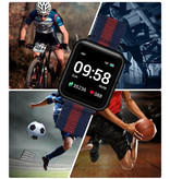 Lenovo Montre Connectée S2 avec Bracelet Supplémentaire - Fitness Sport Activity Tracker Gel de Silice Montre Android Bleu-Rouge