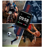 Lenovo Smartwatch S2 z dodatkowym paskiem - Fitness Sport Activity Tracker Zegarek z żelem krzemionkowym Android niebiesko-czerwony