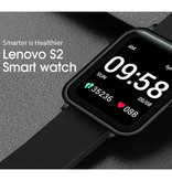 Lenovo S2 Smartwatch with Extra Strap - Fitness Sport Activity Tracker Silica Gel Watch Android Blue-Red